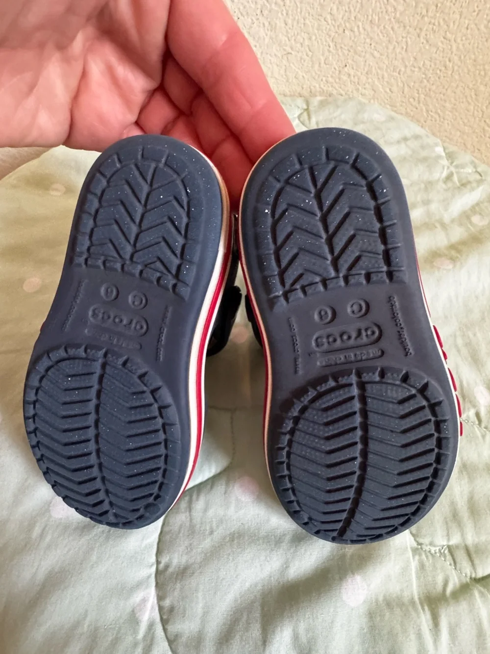 CROCS Navy Blue Sandals Toddler size 6